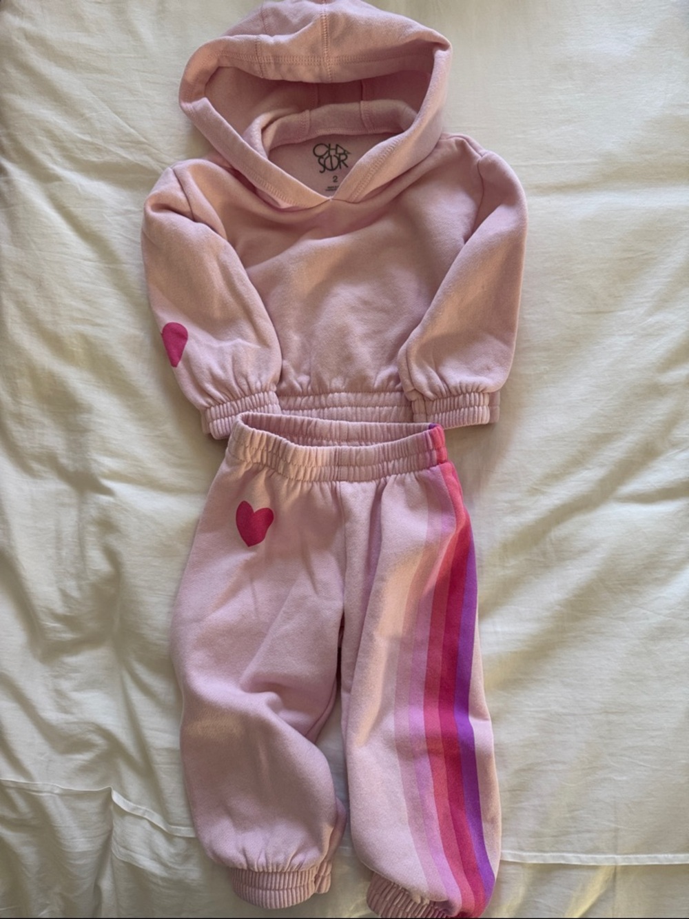 Chaser girls hoodie sweat set size 2